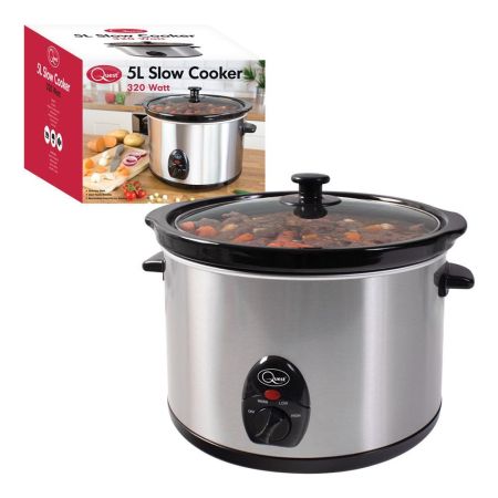 Stainless Steel 5 Litre Slow Cooker - 320W