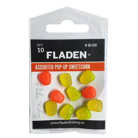 Fladen 10Pk Assorted Colour Pop-Up Artificial Sweetcorn