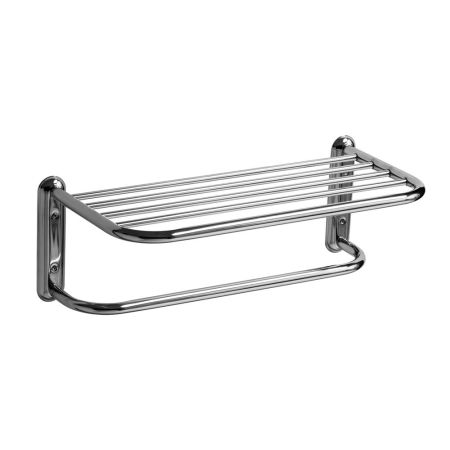 Chrome Finish Wall Mountable Towel Shelf