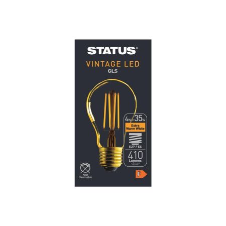 Status 4w Antique LED PS60 GLS ES Bulb