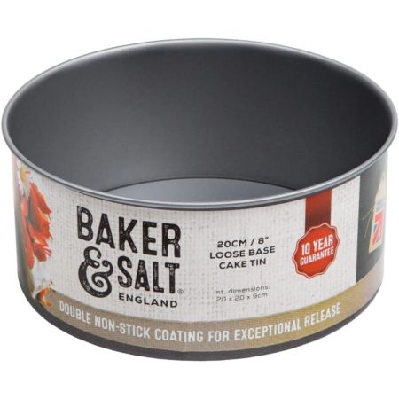 Baker & Salt® 0.4mm Non-Stick 20cm (8") Loose Base Cake Tin