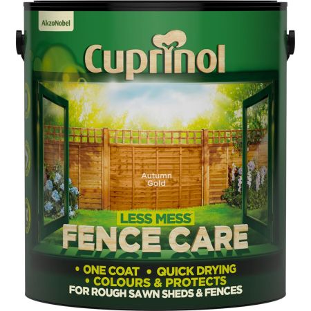 Cuprinol Less Mess Fence Care Autumn Gold 6L Paint