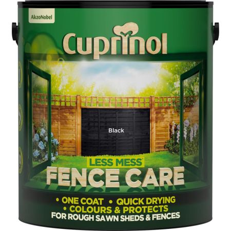 Cuprinol Less Mess Fence Care Black 6L Paint