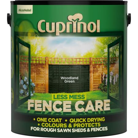 Cuprinol Less Mess Fence Care Woodland Green 6L Paint