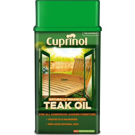 Cuprinol Natural Enhancing Teak Oil Clear 1L