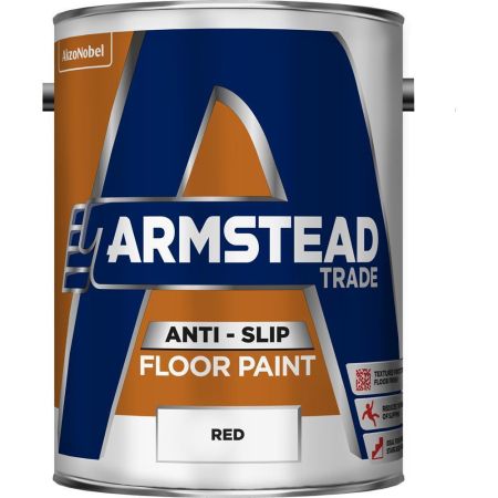 Armstead Trade Anti-Slip Floor Paint 5L Red Paint