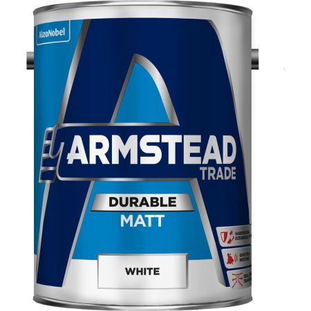 Armstead Trade Durable Matt 5L White Paint