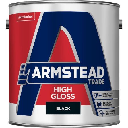 Armstead Trade High Gloss 2.5L Black Paint