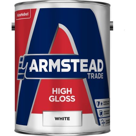 Armstead Trade High Gloss 5L White Paint