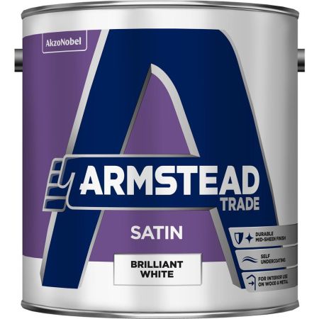 Armstead Trade Satin 2.5L Brilliant White Paint