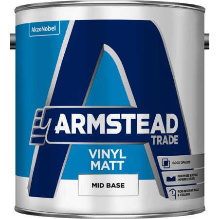 Armstead Trade Vinyl Matt 2.5L Mid Base Paint