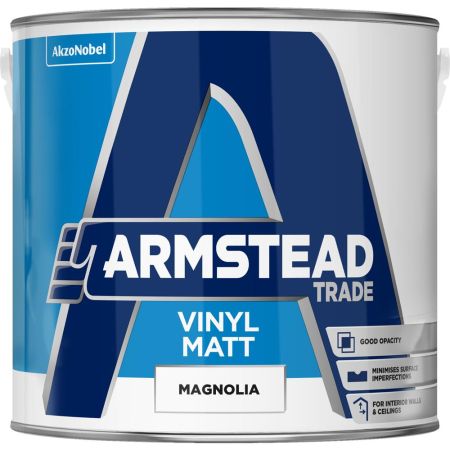 Armstead Trade Vinyl Matt 2.5L Magnolia Paint