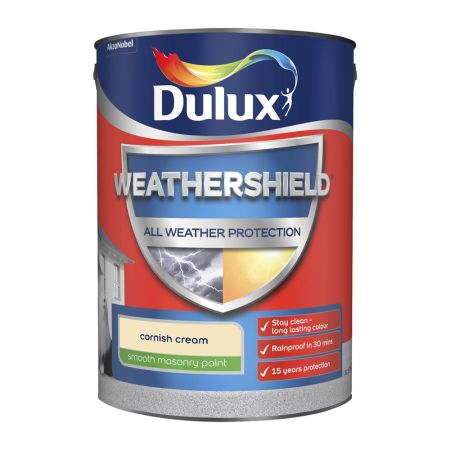 Dulux Weather Shield All Weather Protection Smooth Cornish Cream 5L