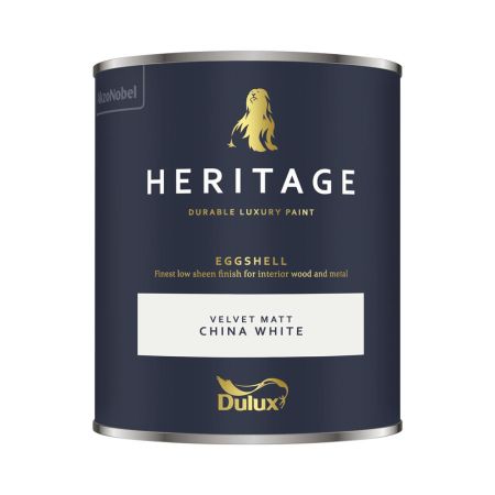 Dulux Trade Heritage Egg Shell China White 750ml