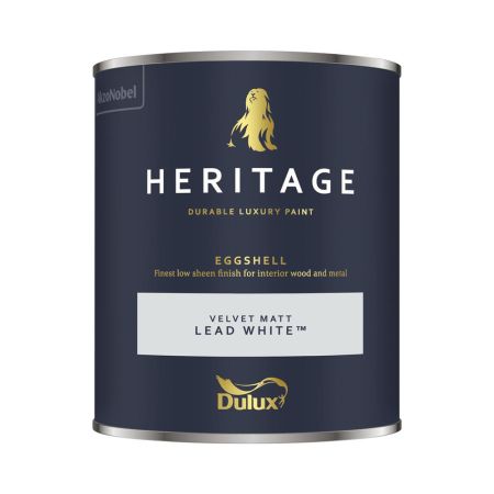 Dulux Trade Heritage Eggshell Lead White 750Ml