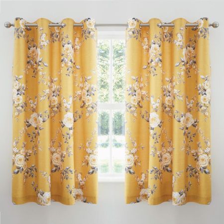 Canterbury 66 x 72 Ochre Curtains