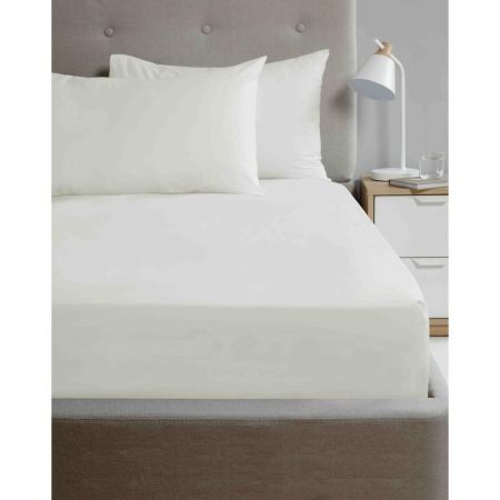 Micro Fibre Plain Pillowcase Pair Cream