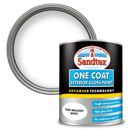 Sandtex 1Coat Ext Gloss Brilliant White 750Ml