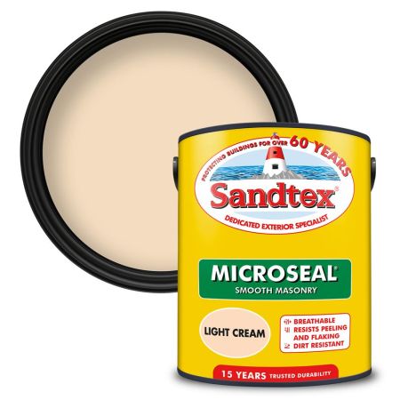 Sandtex Microseal Smooth Masonry Light Cream 5L