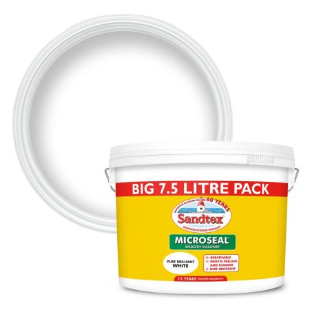 Sandtex Microseal Smooth Masonry Brilliant White 7.5L