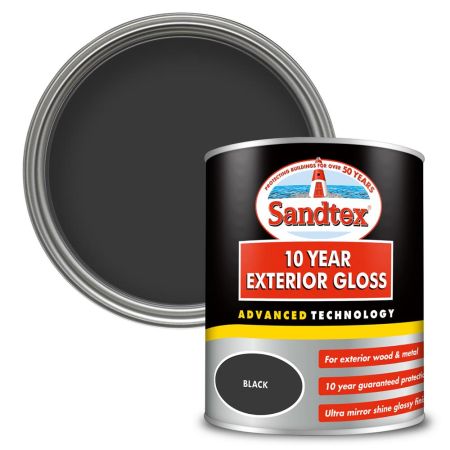 Sandtex 10 Year Gloss Black 750Ml