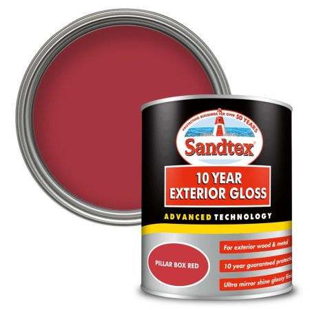 Sandtex 10 Year Gloss Pillar Box Red 750Ml