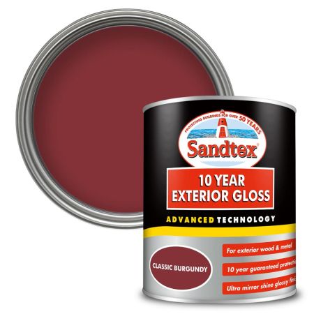 Sandtex 10 Year Gloss Classic Burgundyg 750Ml