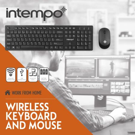 Intempo Wireless Keyboard Mouse Set 