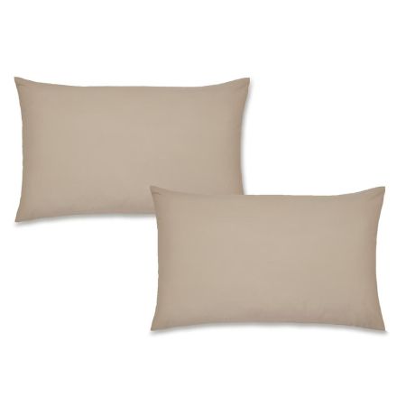 Percale standard Pillowcase Natural Pair 