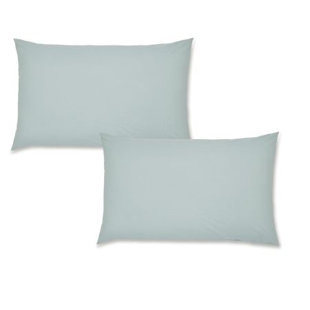 Percale Standard Pillowcase Duck Egg Pair