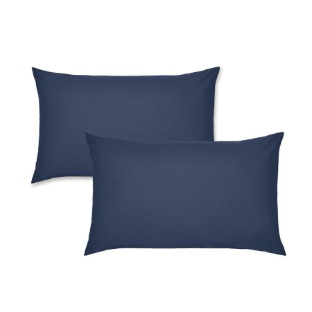 Standard Pillowcase Pair Percale Navy