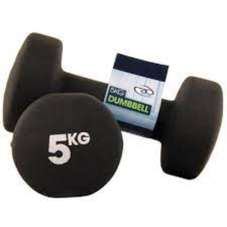 5kg Neoprene Dumbbells Black 