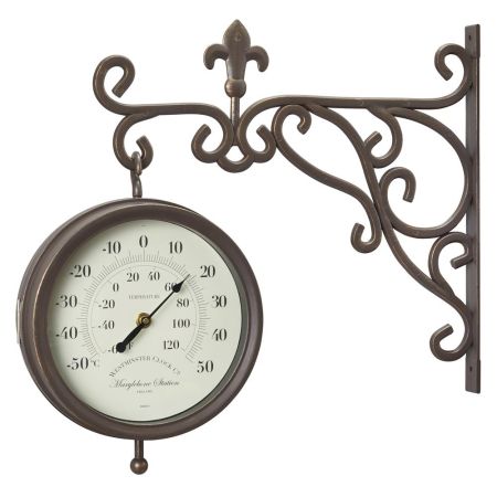 Marylebone Station Wall Clock & Thermometer 8in