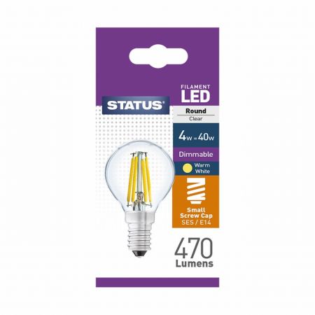 Status 40w Dimmable Filament Round Bulb