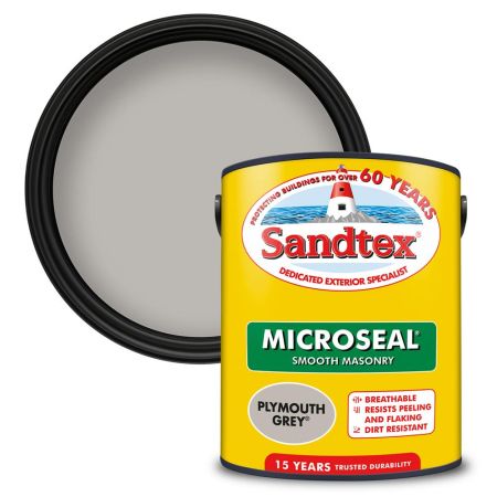 Sandtex Microseal Smooth Masonry Plymouth Grey 5L