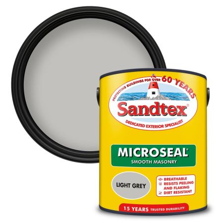 Sandtex Microseal Smooth Masonry Light Grey 5L