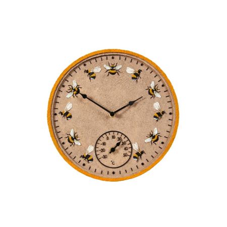 Beez Wall Clock and Thermometer