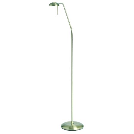 Flexi head G9 touch floor lamp in Antique Brass