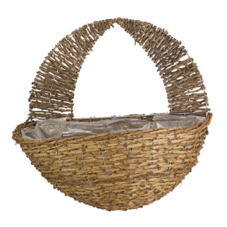 16in Country Rattan Wall Basket