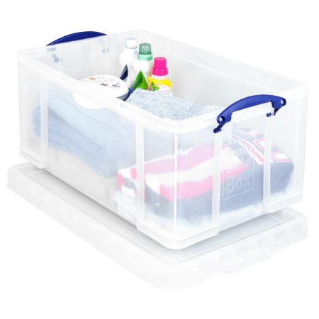 Really Useful Plastic Storage Box 64 Litre Clear