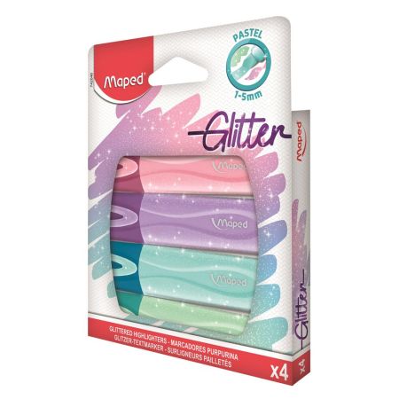 Glitter Pastel Highlighter 4pk