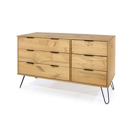 Augusta  3+3 Drawer Wide Chest Of Drawers 