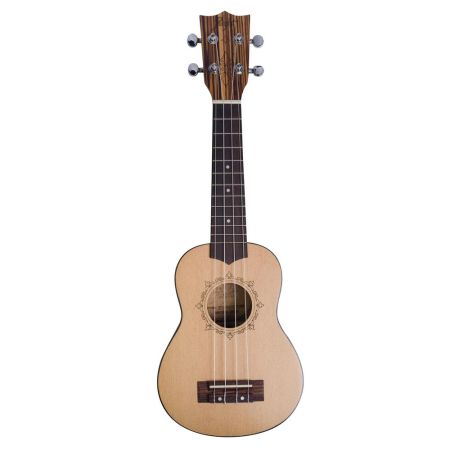 DUS320 Soprano Ukulele - Zebrawood B&S (With Bag)