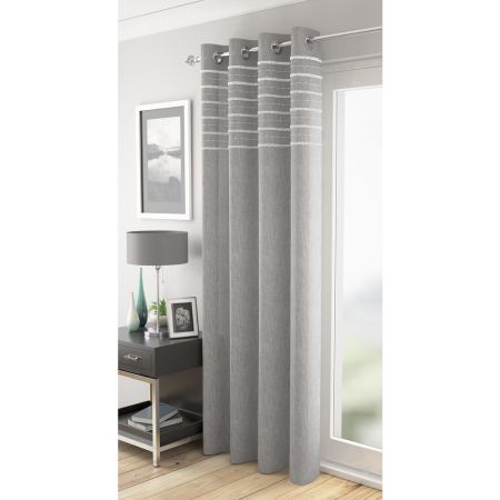 Arran voile panel Grey 140x229 Curtains