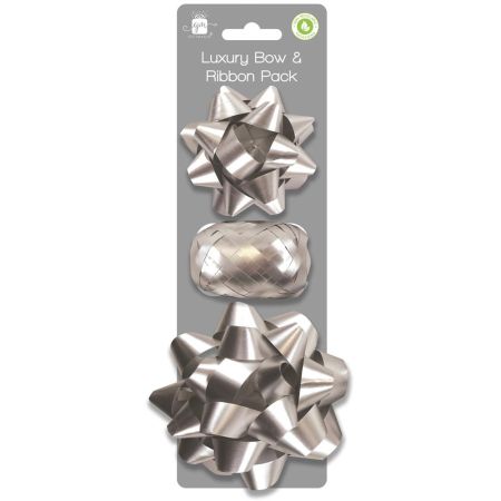 Bow & Ribbon Set Silver