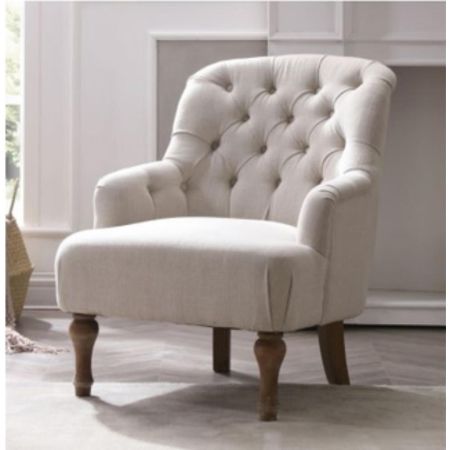 Bianca Chair in Cream Linen