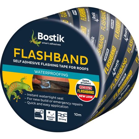 Bostik Flashband Self-Adhesive Flashing Tape 10M x 75MM - Grey