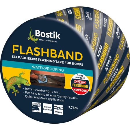 Bostik Flashband Self-Adhesive Flashing Tape with Primer 3.75M x 150MM - Grey