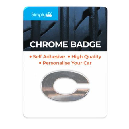 'C' Simply Chrome Badge