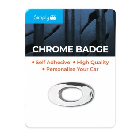 'O' Simply Chrome Badge